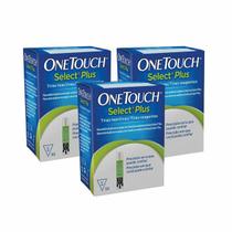 150 Tiras reagentes de glicemia ONETOUCH SELECT PLUS - 3 TUBETES COM 50 UNIDADES