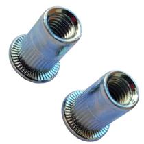 150pça Porca Rebite Rosca Interna M4 Aba Plana ZB Estriado