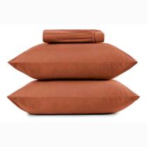 1,58m x 1,98m x 40cm-jogo cama simples 3pc malha 100% algodao - laranja autumn 1,58m x 1,98m x 40cm-jogo cama simples 3pc malha 100% algodao - laranja autumn