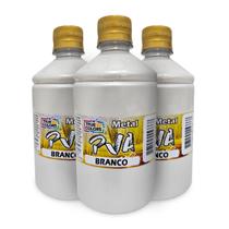 1,5L Tinta Pva Metal Branco (3x 500ml)