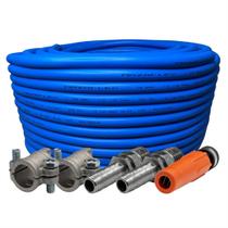 15m mangueira lava auto 1/2" - 1000 psi - esguicho leque nylon laranja 1mm