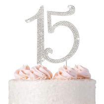 15º aniversário ou aniversário da Cake Topper Crystal Creations 15º aniversário ou aniversário da Cake Topper Crystal Creations