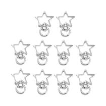 15PCS Clipes De Metal Giratórios Em Forma De Lagosta, Gancho De Estrela E Lua Para DIY, Clipe De