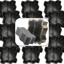 15un Forma Dupla Intertravada 16 Faces 24x10x8 Piso Concreto Bloquete Alto Paver Grande T8