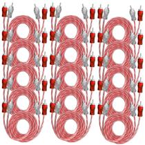 15x Cabo RCA Injetado 1M Plug em Metal Espessura 4mm Tech One