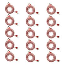 15x Cabos RCA Automotivo 5 Metros Banhado Ouro Injetado Cobre Vermelho e Transparente Prata Tech One 15x Cabos RCA Automotivo 5 Metros Banhado Ouro Injetado Cobre Vermelho e Transparente Prata Tech One