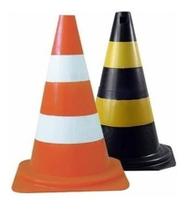 15x Cones Sinalização Rígido Plt 50cm De Trânsito 15unidades