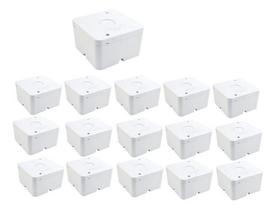 16 Caixas Proteção Organizador Para Cftv Micro Branca Stilus