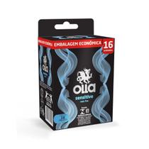 16 Camisinhas Olla Preservativo Sensitive Mais Fina Sensibilidade