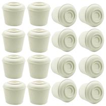 16 capas protetoras para pés de cadeira Suiwotin, 19 mm, borracha branca antiderrapante 16 capas protetoras para pés de cadeira Suiwotin, 19 mm, borracha branca antiderrapante
