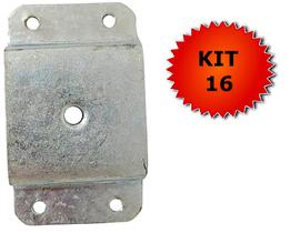 16 Chapa Reta Fixação Metal Palito Rosca 5/16