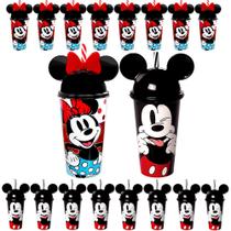 16 Copos Mickey Minnie de Orelhas Festa Sacola Surpresa Decoração Aniversário
