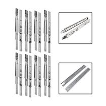 16 Corrediças Telescópicas 25cm Gaveta Trilho Zinca. 8Pares