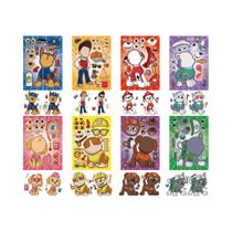 16 Folhas De Adesivos De Balão PAW Patrol Chase Make-a-Face Decalques De Desenho Animado 16 Folhas De Adesivos De Balão PAW Patrol Chase Make-a-Face Decalques De Desenho Animado