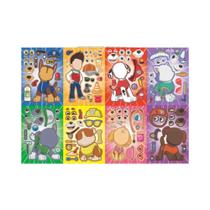 16 Folhas De Adesivos De Quebra-Cabeça PAW Patrol Chase Skye Faça-Um-Rosto Decalques Brinquedo De 16 Folhas De Adesivos De Quebra-Cabeça PAW Patrol Chase Skye Faça-Um-Rosto Decalques Brinquedo De