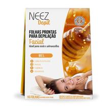 16 folhas faciais prontas mel neez depil 16 folhas faciais prontas mel neez depil