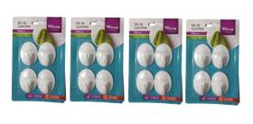 16 Gancho De Plastico Multiuso Adesivo 5x3cm Suporta 1 Kg 16 Gancho De Plastico Multiuso Adesivo 5x3cm Suporta 1 Kg