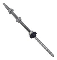 16 Parafusos 250mm Conector Placa Solar Telha Fibrocimento