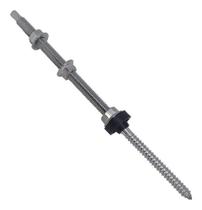 16 Parafusos 250mm Conector Placa Solar Telha Fibrocimento