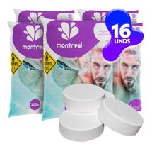 16 Pastilhas De Cloro 200g Montreal 100% Ativo Para Piscina