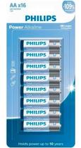 16 Pilhas AA Pequena Alcalina Philips