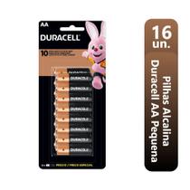 16 Pilhas Alcalina Duracell AA Pequena 1,5v MN1500B16