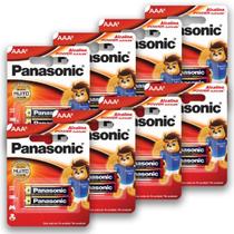 16 Pilhas Baterias AAA Panasonic Alcalina 3A Palito 8 Cartelas