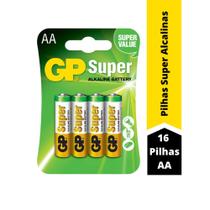 16 Pilhas GP Batteries Super Alcalina AA Pequena 1.5V 15A-C4