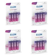 16 Pilhas Rec.pequena Aa 2700 Mah Elgin (4 Blister C/4 Unid)