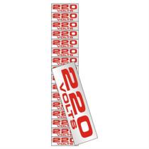 16 Placas de Alumínio Auto-Adesiva 3.5x1.5cm 220 Volts - 100 CP - SINALIZE