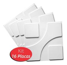 16 Placas De Revestimento P/ Parede 3d Kit 4m² / Nao É Gesso