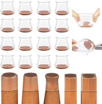 16 Protetores Para Pé De Cadeiras Silicone Com Feltro Maior 16 Protetores Para Pé De Cadeiras Silicone Com Feltro Maior