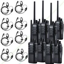 16 Rádio Intelbras RC3002 UHF Longo Alcance E Fones de Ouvido PTT
