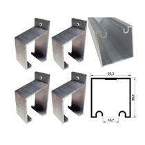 16 Suportes Parede para Trilho Sp-1098