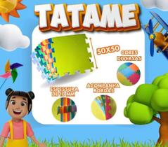 16 tatames eva tapete infantil colorido 50cmx50cm 10mm (medida montado 4m) para seu bebê - TATAMES KIDS