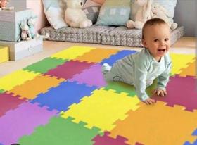 16 tatames eva tapete infantil colorido 50cmx50cm 10mm (medida montado 4m) para seu bebê