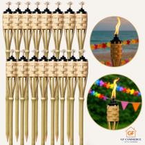 16 Tocha Para Iluminação Decoração + Pavio + Recepiente
