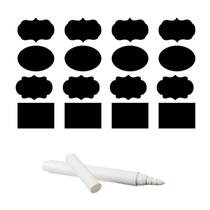 16 un etiquetas adesiva reutilizável p/ temperos +1 caneta