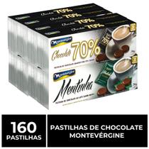 160 Pastilhas de Chocolate, Menta e 70% Cacau, Montevérgine