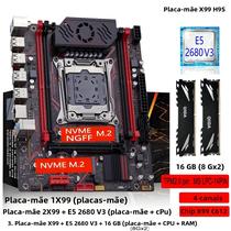 16GB DDR4 3200MHz Qiyida X99 Conjunto De Placa-mãe LGA2011 3 Xeon E5 2680V3 SATA 3.0 NVMe M.2 USB3.0