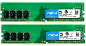 16GB - Memória Crucial Basics 8GB 2666MHz DDR4 CL19 - CB8GU2666 (2X8GB)