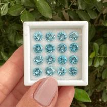 16ø Topázio Sky Blue Brilhante 6mm 15,52ct