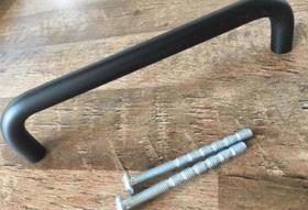 17 Puxador Alumínio Maciço Gaveta/armário 192mm Preto Fosco 17 Puxador Alumínio Maciço Gaveta/armário 192mm Preto Fosco