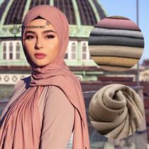 170x60cm Moda Jersey tipo Hijab larga bufanda muslim mantón