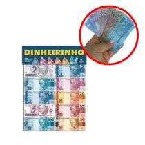 175 Nota Dinheiro Falso Tamanho Real Brinquedo Educativo