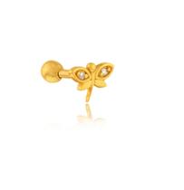 1757101 Piercing Tragus De Ouro 18k Libélula Mini Cartilagem