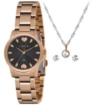 1763072 Relógio Feminino Lince Colar Brinco Borboleta Dia dos Namorados