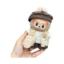 17cm Mini Pelúcia Labubu Roupas De Boneca Macacão Arco-Íris Roupa De Monstro DIY Acessórios Para