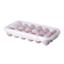 18/10 Bandeja de ovos da caixa de armazenamento de ovos de ovos com tampa cozinha geladeira fabricante de recipientes de prateleira de ovos - 18grids