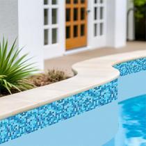 18 Adesivos Piscina Pastilha Degradê Tons De Azul 100x20cm 18 Adesivos Piscina Pastilha Degradê Tons De Azul 100x20cm